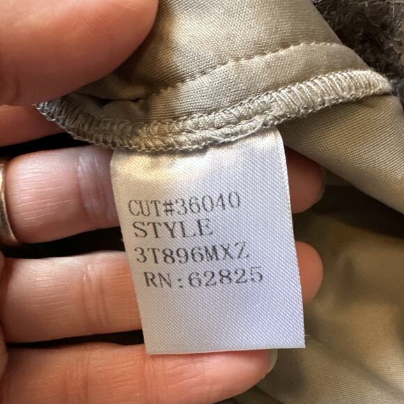 Tadashi Shoji Cocktail Dress Sequined Lace Smoked Pearl Grey‎ Bronze Size 4 - Picture 10 of 11